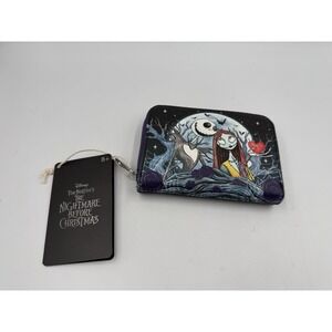 Loungefly The Nightmare Before Christmas Jack & Sally Moon Mini Zipper Wallet